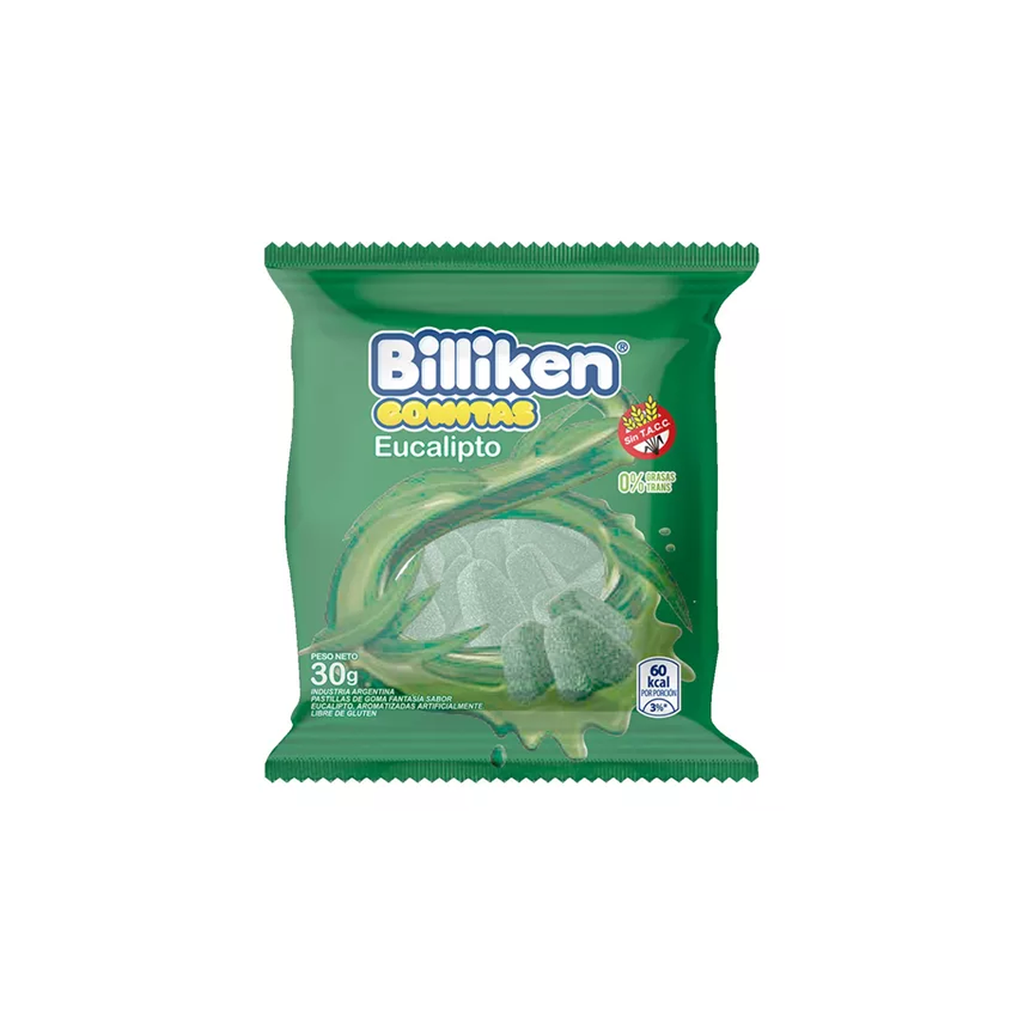 GOMA BILLIKEN EUCALIPTO 12X30GR