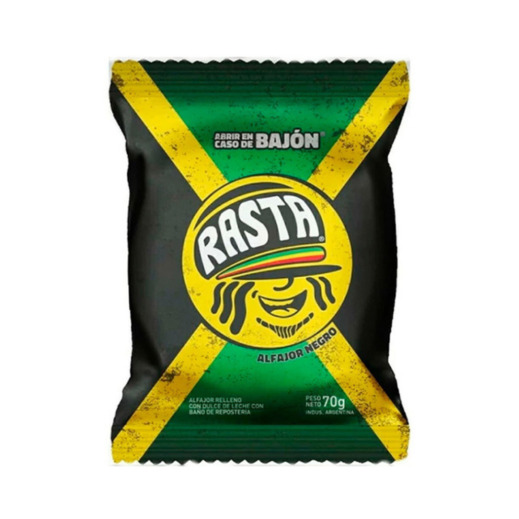 [43395] ALFAJOR RASTA NEGRO X 70G