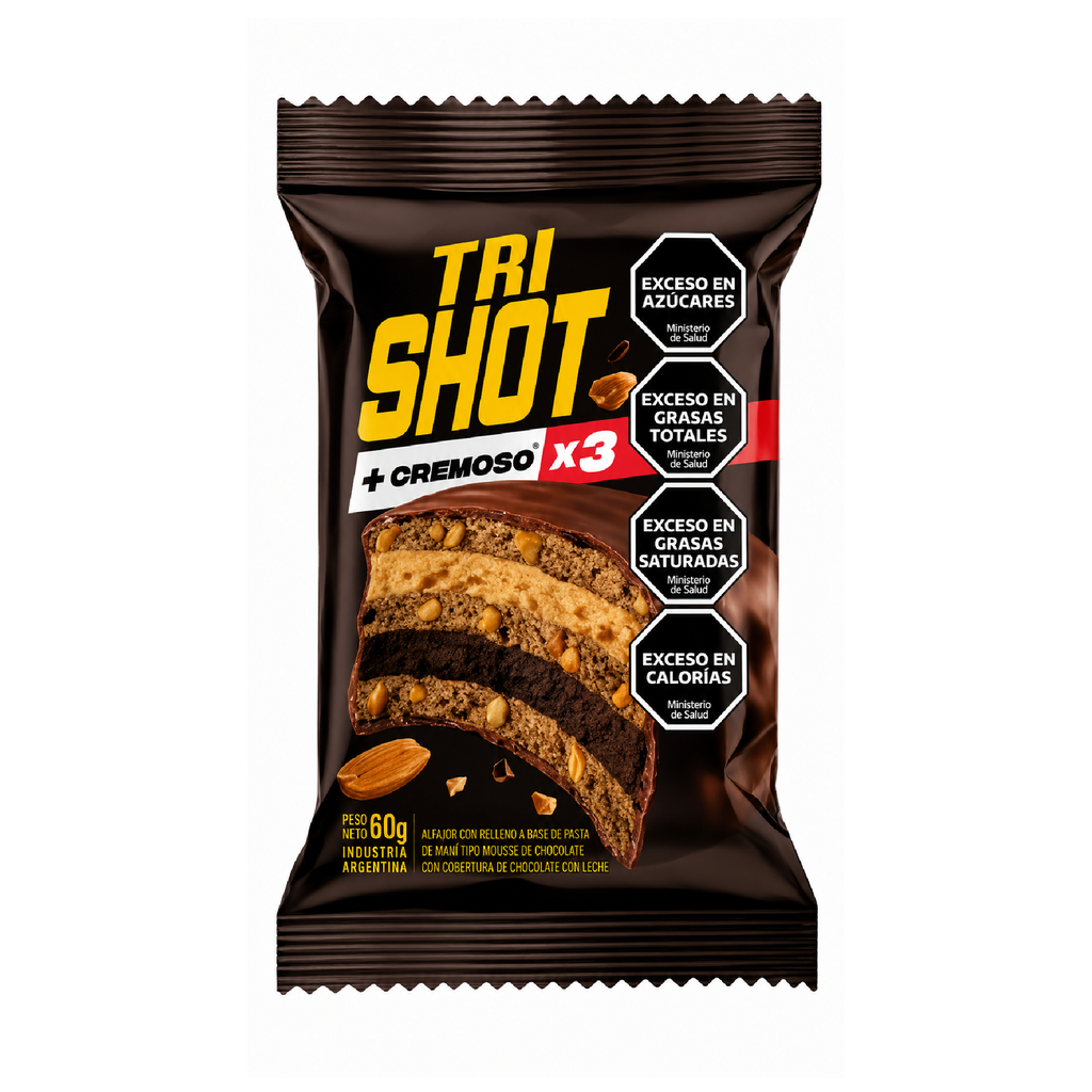 [23637] ALFAJOR TRI SHOT X 60 G
