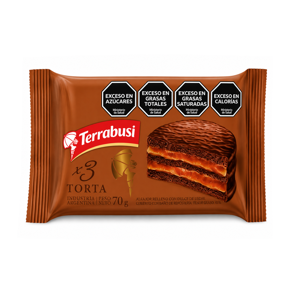 [3018] ALFAJOR TERRABUSI TORTA TRIPLE X 70 G