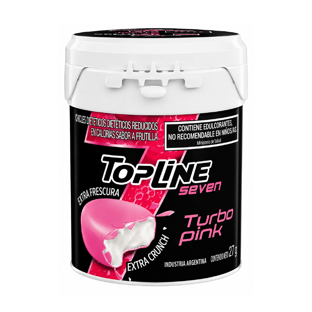 [15006] CHICLE TOP LINE 7 TURBO PINK X 50 G