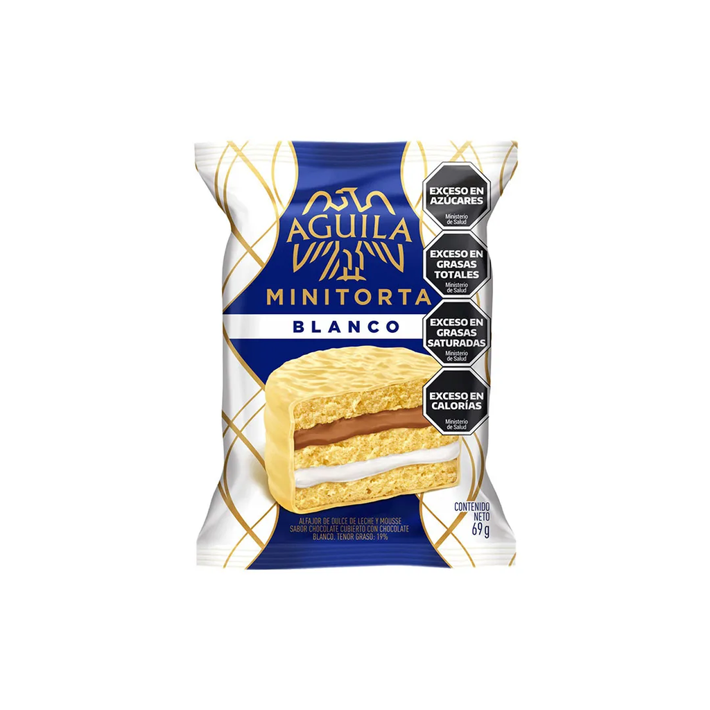 [33716] ALFAJOR AGUILA MINITORTA BCO X 69G